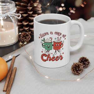 festive christmas coffee mug, holiday gift, Have A Cup Of Cheer Coffee Mug,  White Ceramic Christmas Mug, Cute Festive Holiday Gift for Coffee lover, Funny Xmas Gift, Dishwasher and Microwave Safe, Perfect gift for the Holiday Season