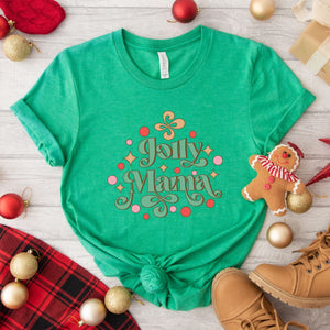 Jolly mama christmas t-shirt, green xmas t-shirt for mums, Makes the perfect gift for mothers who love Christmas. Unisex size and fit. Quality Guaranteed. Super Soft and Comfortable. Material - T-shirt is made of cotton 